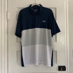 Under Armour color block polo, Lg
